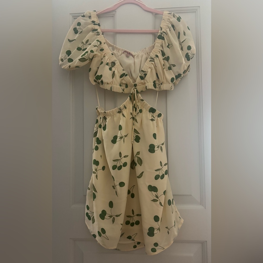Bailey Rose Floral Cherry Puff Sleeve Dress